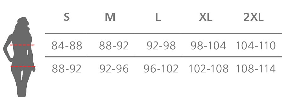 Těhotenský župan 9999 DR NAP tabulka velikostí